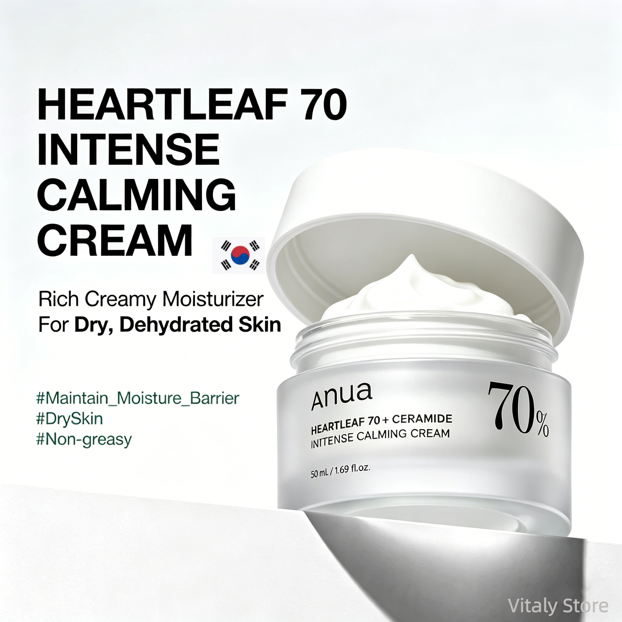 Luxury Skincare Korea - Korean Heartleaf 70 Intense Whitening Cream