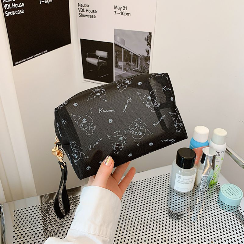 Luxury Skincare Samples - Mesh Cosmetic pouch Cartoon Printed Makeup