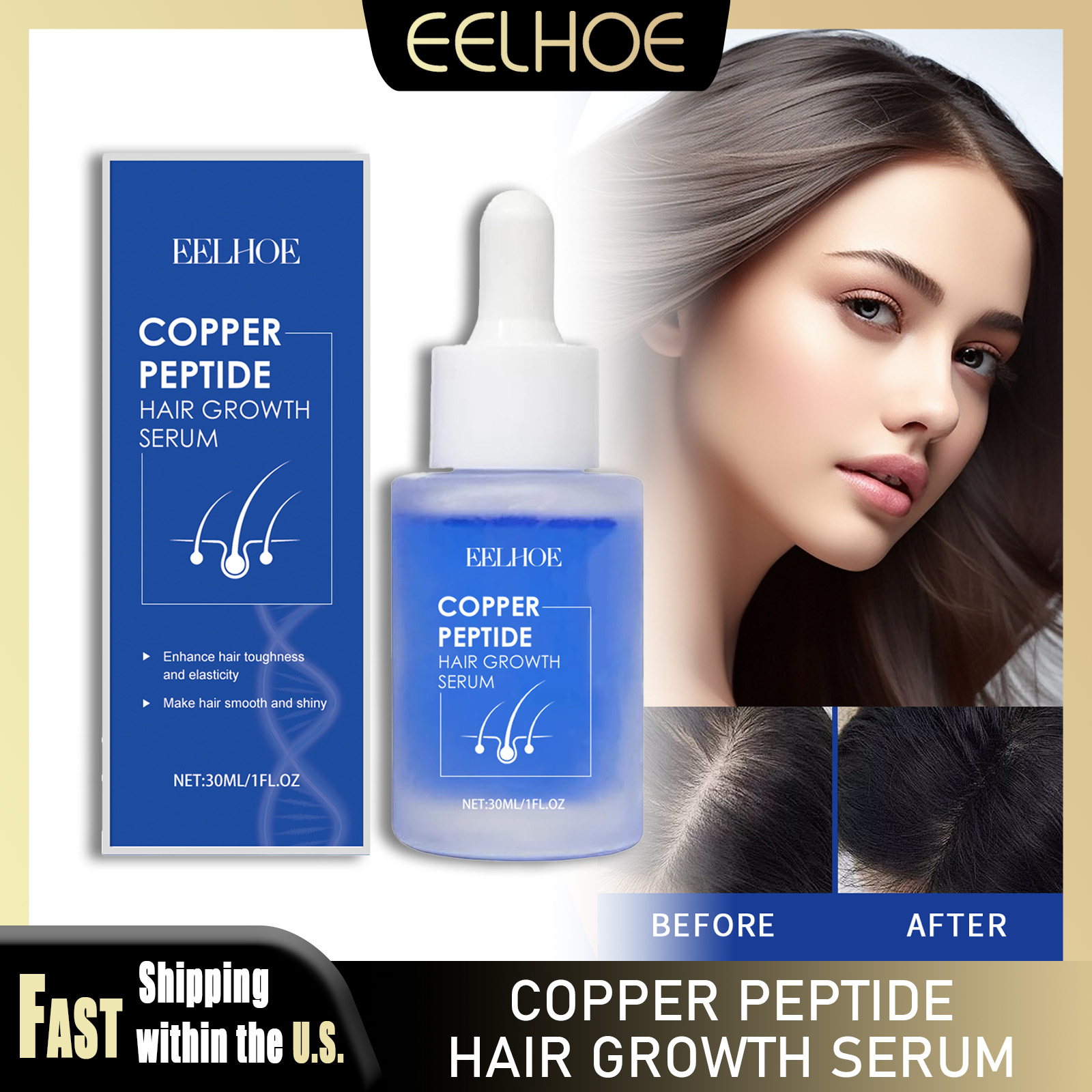 Peptide Complex Serum - EELHOE 30ml Copper Peptide Hair Serum