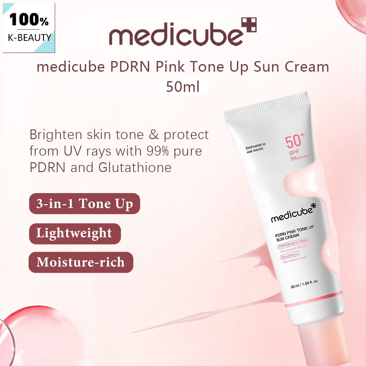 Medicube PDRN PINK TONE UP SUN – обзор и цена Luxury Skincare Korea