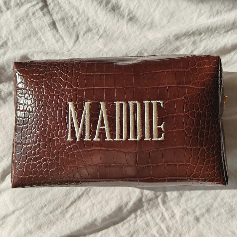 Embroidered Croc Makeup Bag Pe – обзор и цена Luxury Skincare Samples